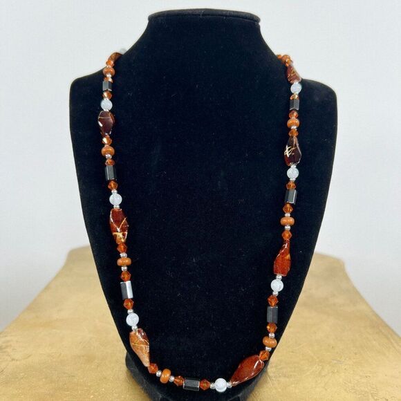 Brown Stone Magnetic Waist Beads - Bohemian Fairycore Earthy Belly Waist Chain - Picture 4 of 7